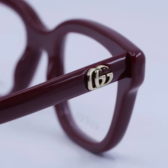 Gucci GG1831O 007 Eyeglasses Burgundy 51mm Square Frame